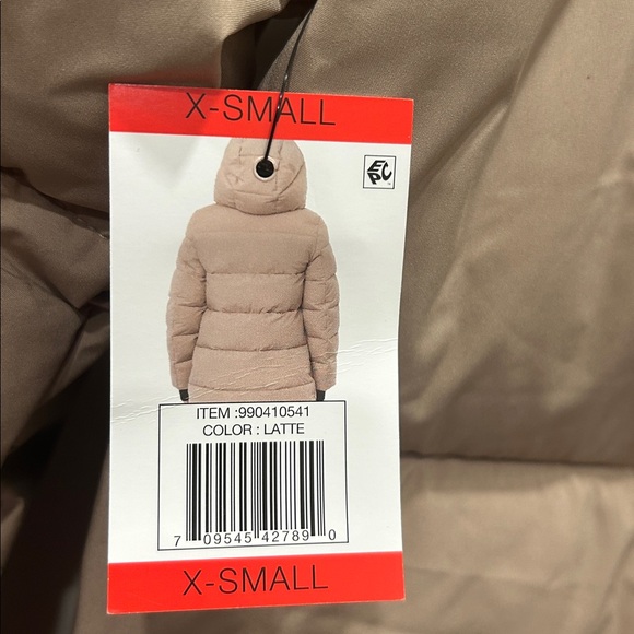 London Fog Women's Removable Hood Ulta Long Puffer Coat - Latte - Picture 7 of 16